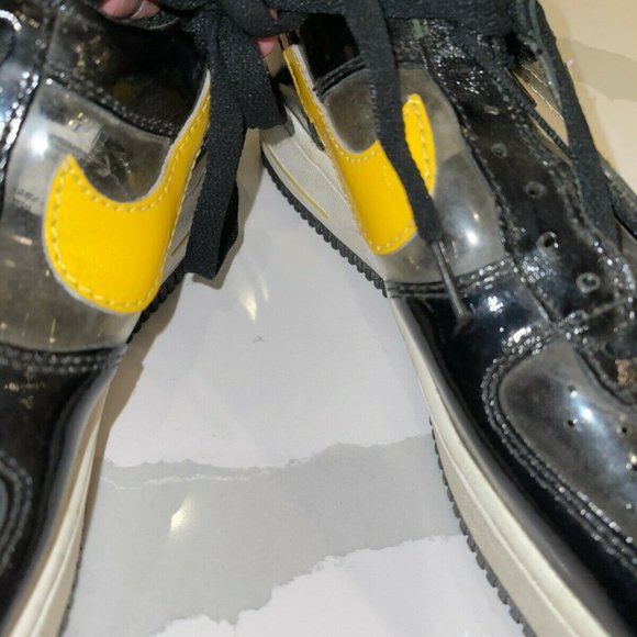 INVISIBLE BLACK/YELLOW NIKE SNEAKERS sz8 JG 5